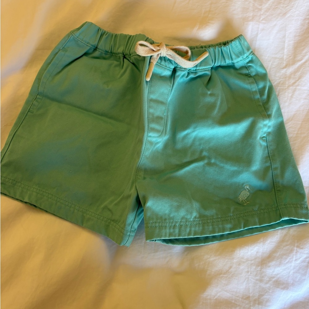 The Beaufort Bonnet Company Boys Size 5 Turquoise/Green Elastic Waist Shorts